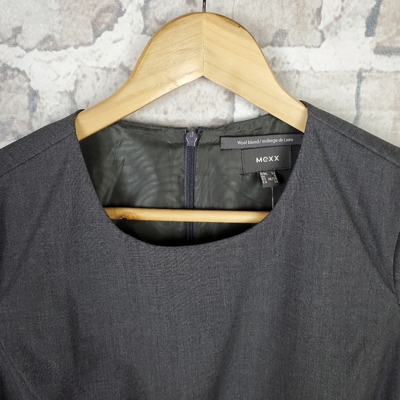 Mexx Career Sheath Dress Charcoal Gray Cap Sleeve Size 34 NWT Friends Classic - Picture 4 of 16